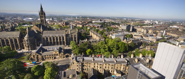 UofG Campus photo panoramic with drone
