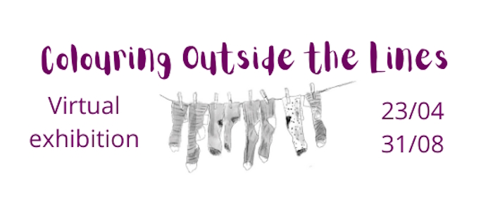 Banner for Colouring Outside the Lines virtual exhibition, 23 April - 31 August