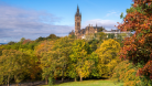 A photo of the University of Glasgow main building from Kelvingrove Park