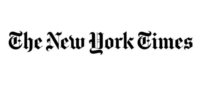 The New York Times Logo. Black text on white background.