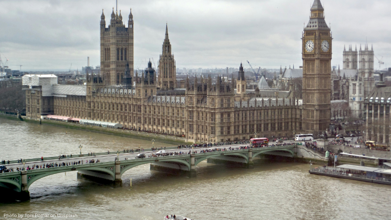 A photo of the UK parliament