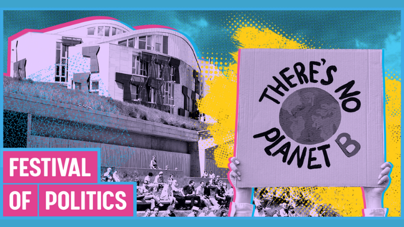 Promo graphic, text reads Festival of Politics There's No Plan B