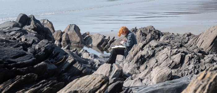 GES fieldwork on a rocky shore