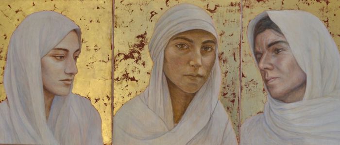 Tryptch of Yezidi Women, survivors of ISIS captivity