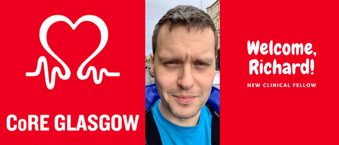 BHF CoRE logo, picture of Richard and welcome text